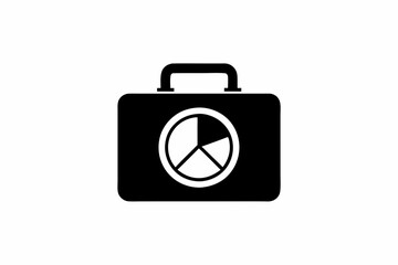creative Briefcase icon and logo vector silhouette