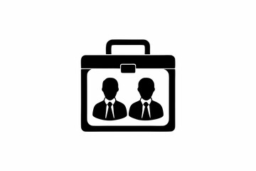 creative Briefcase icon and logo vector silhouette