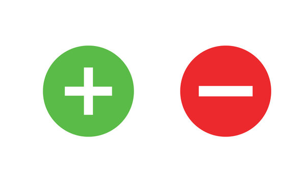 add and remove button icons isolated