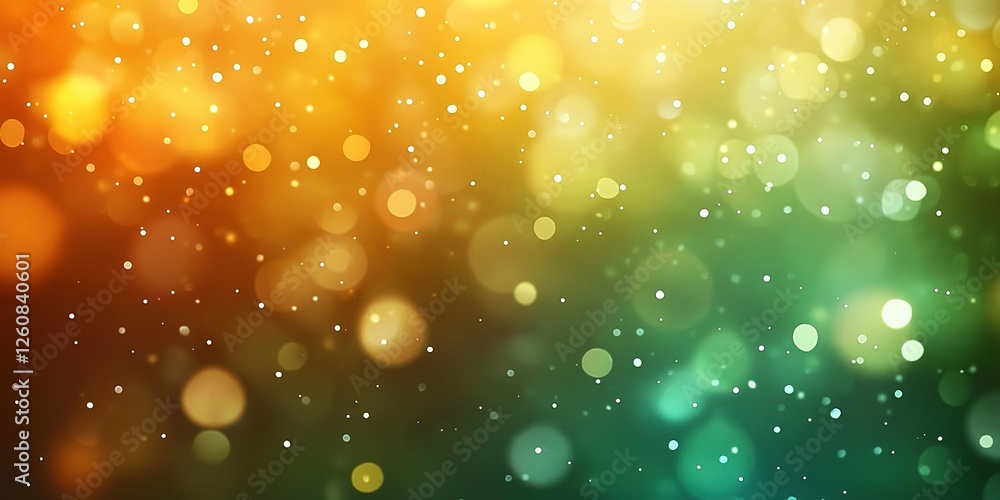 Poster colorful bokeh background blends warm and cool tones with shimmering light effects creating a festiv