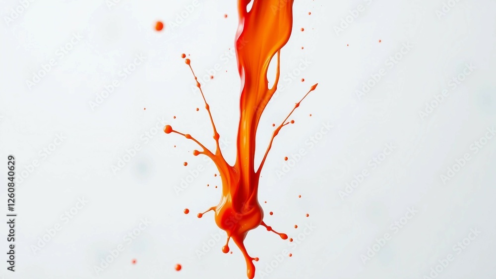 Poster colorful paint splash isolated design element on the transparent background