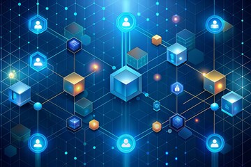 Ai powered data-security background Shielding Data Abstract Digital Background Futuristic of a digital lock encryption and data protection concept