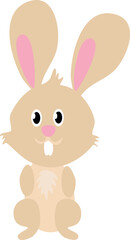 Cute Cartoon Bunny Character Illustration