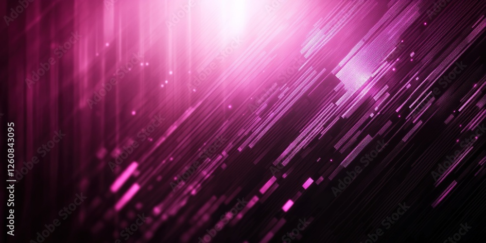 Poster colorful diagonal lines with glowing pink light creating a dynamic background in an abstract design