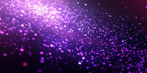 Abstract colorful background of shimmering dots and bright lights creating a vibrant digital atmosphere at night