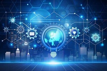 Obraz premium Ai powered data-security background Shielding Data Abstract Digital Background Futuristic of a digital lock encryption and data protection concept