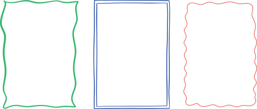 Vector illustration of a frame in a trendy style for invitations to a wedding, birthday party, invite, card. Linear style, cartoon, doodle, cute, romantic