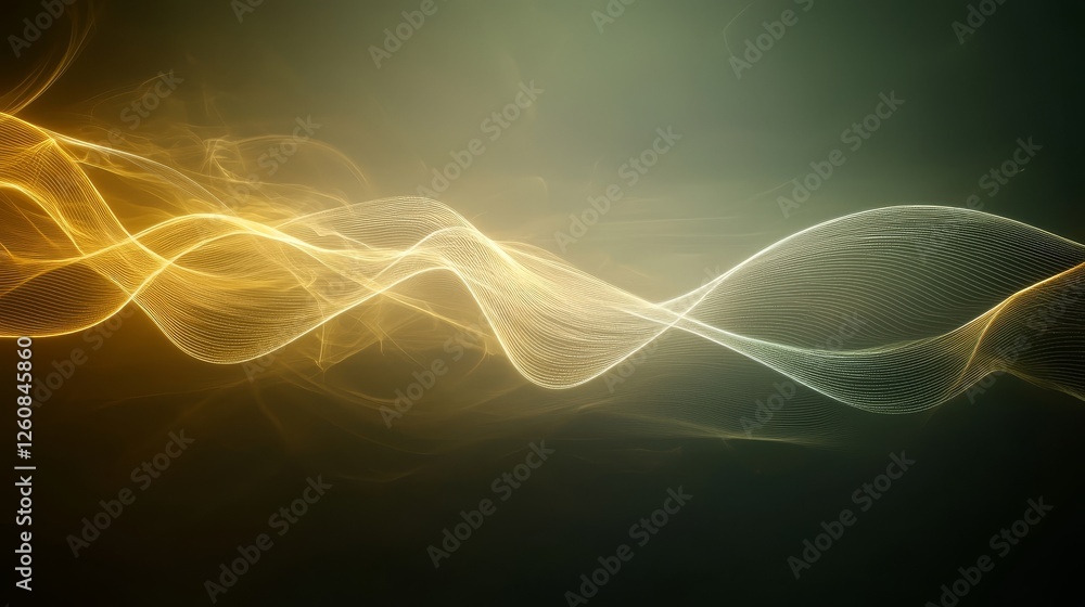 Poster dynamic flowing waves and lines, an abstract background design