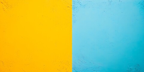 Fototapeta premium A vibrant split image featuring orange and turquoise colors on textured backgrounds, evoking a lively and cheerful atmosphere.
