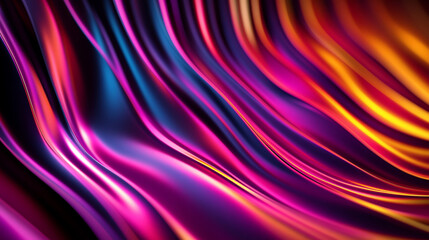 Obraz premium Colorful waves of light create a mesmerizing pattern in a flowing abstract design