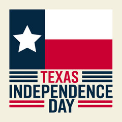 Texas Independence Day lettering design
