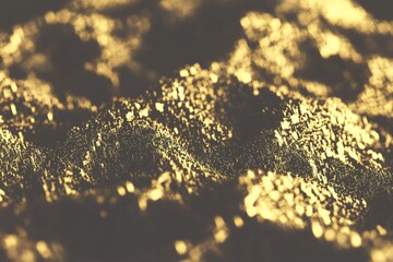 Abstract Golden Texture Background Glittering Particle Wave Pattern Digital Art