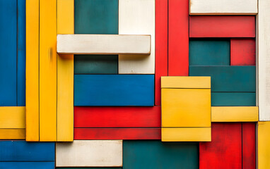 Abstract Colorful Geometric Shapes with a Modern Artistic Design

