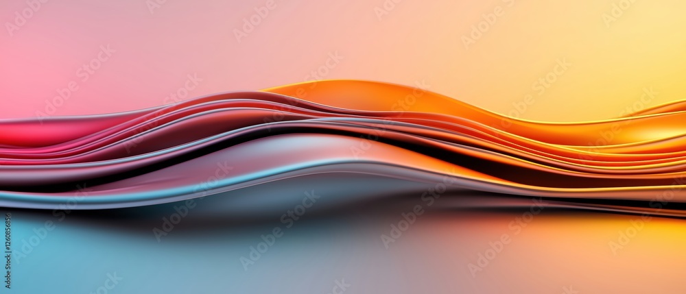 Poster abstract waves in vibrant colors create a modern and dynamic background design.