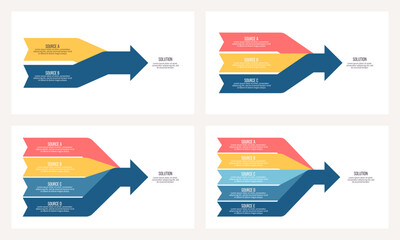 Business infographic template. Arrow chart with options, steps. Vector chart.