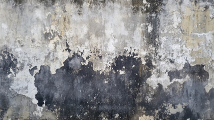 Fototapeta premium Weathered wall with peeling paint and texture in an urban setting