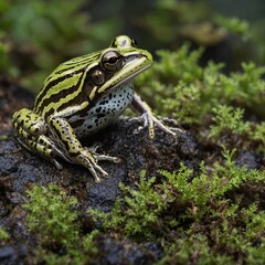 Fototapeta premium Describe the distinctive call of the Pacific chorus frogs.