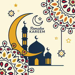 Ramadan Iftar party , Iftar party Invitation, Iftar invitation template in paper style, Ramadan Iftar party design banner, Ramadan Iftar party design flyer