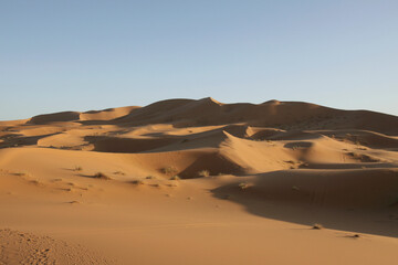Sand hills, dunes of the Sahara, Morocco