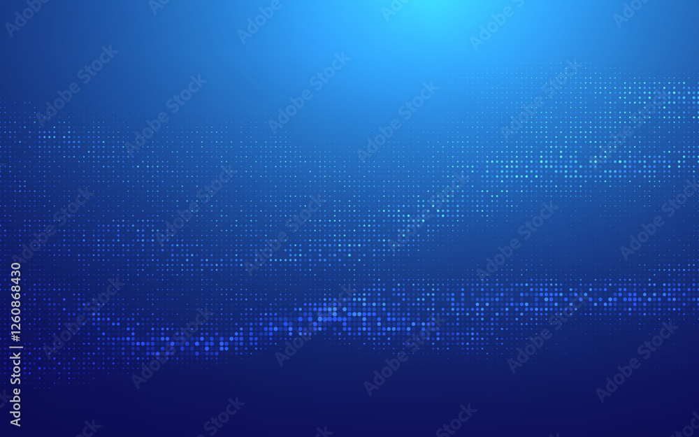 Poster finance background blue. vector tech finance halftone technology background. abstract digital wave b