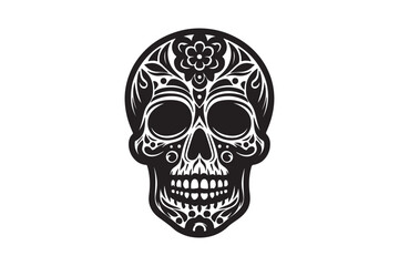 Skull Silhouette Vector Illustration | Clipart | T-Shirt, Hoodie, Pillow Cover Design | Printable 300 DPI Graphic