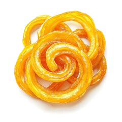 Fototapeta premium Original snack food in india. Jalebi isolated on a white background