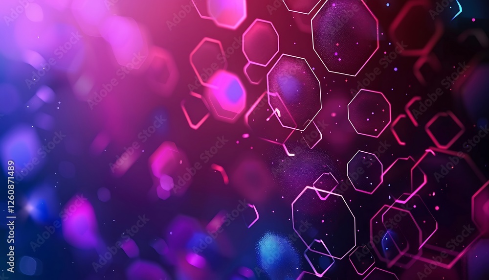 Aufkleber abstract glowing hexagonal background. technology and science concept.