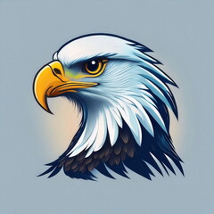 Fototapeta premium Cartoony eagle design suitable for children's comic books and minimal logo creation