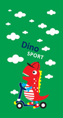 A lovable dinosaur adorned with attractive colors for young ones