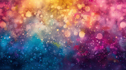 Fototapeta premium Abstract powder splatted Bokeh background. Colorful powder explosion on white background. Colored cloud. Colorful dust explode. Paint Holi.