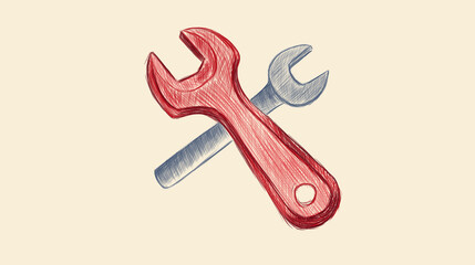 metal wrench on a dark background