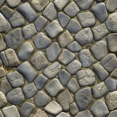 Historic Cobblestone Wall Texture | Tileable Construction Background