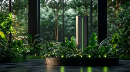 Eco-Friendly Technology in a Lush Green Environment
