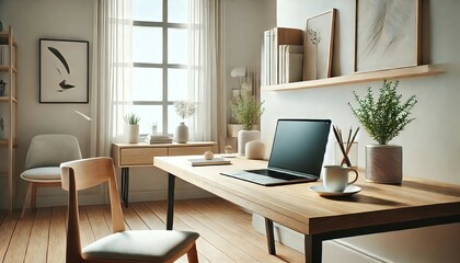 Fototapeta premium ミニマルなホームオフィス｜Minimalist Home Office
