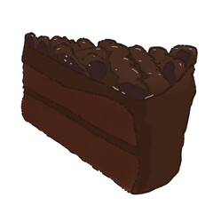 Cake pieces with creamy layer as yummy dessert