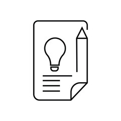 Vector line icon for brief