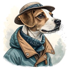 close up on dog wearing clothing mockup