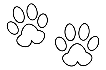 animal paw print vector illustrations
