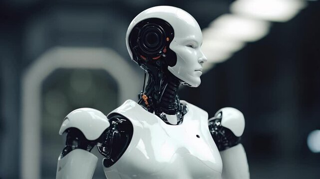 robot, ciborg, 3d, android, mujer, tecnolog&iacute;a, negro, futurista, futura, casco, ciencia, espacio, humana, artificial, ai, humanoid, humanoide, limpio, blanco, cyber, cyberpunk