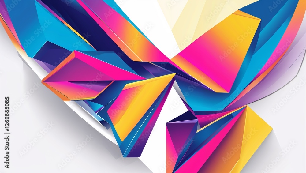 Poster abstract background with colorful triangles