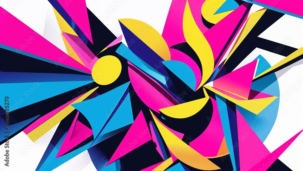Poster abstract background with colorful lines