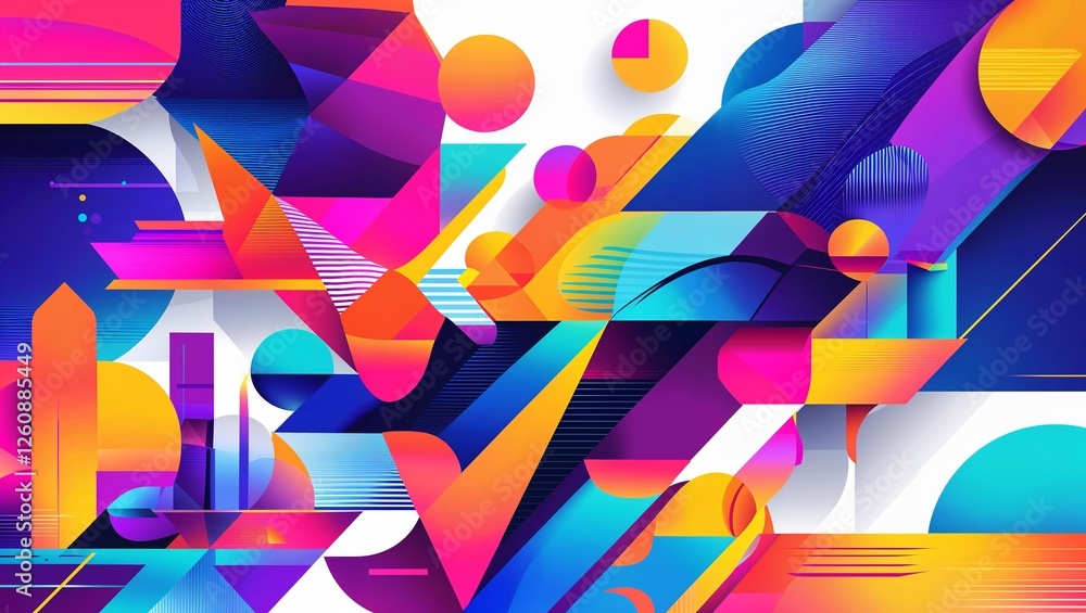 Poster abstract colorful background with arrows