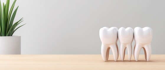 Cosmetic dental implants for healthy teeth care modern clinic professional dentist bright environment