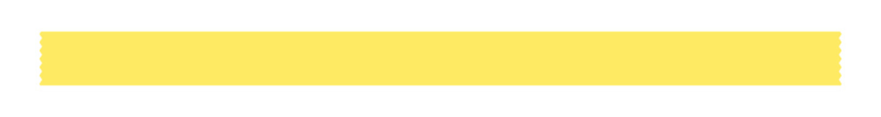 カットした黄色いリボンやマスキングテープのイラスト  - シンプルなフレームやデコレーションの素材