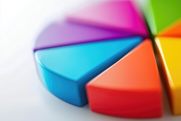 Statistical Pie Graph in Bright Colors