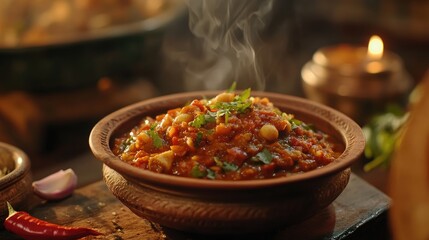 Chutney, traditional dish of indian cuisine, selective focus