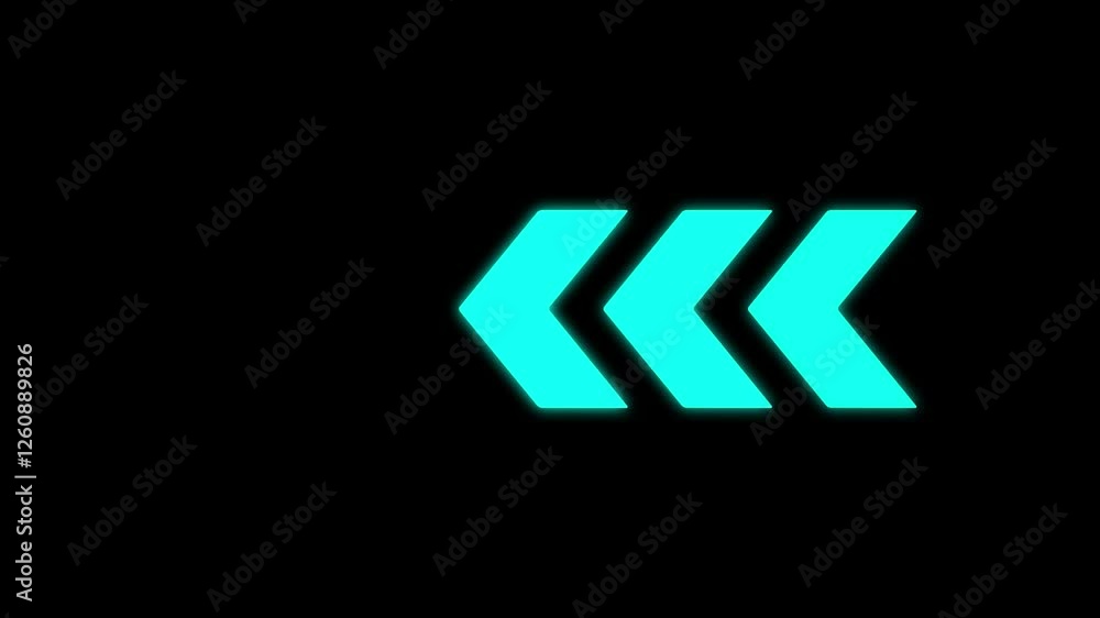 Poster direction arrows animation, arrows animation on black background. swipe left arrows animation. arrow