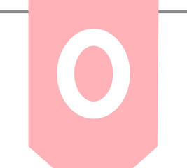 Number 0 bunting flag