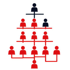Organizational chart illustrating team structure office environment graphic transparent background