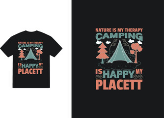 CAMPING with quotes t shirt for outdoor